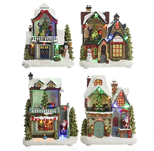 CASITA NAVIDEÑA LED 3xAA MODELOS SURTIDOS 14x9x20cm