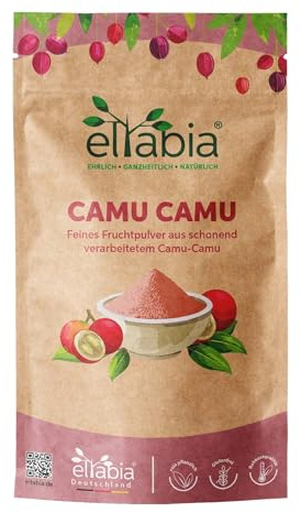 Camu Camu Pulver 200g hochdosiert mit natürlichem Vitamin C aus Brasilien | 100% ohne Zusatzstoffe in Rohkost-Qualität