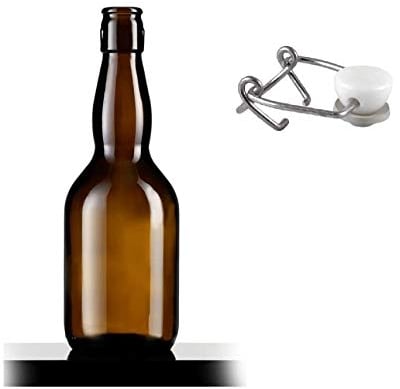 BOTTIGLIERI CASALINGHI Bottiglia Birra Special Pub Adatta per la Conservazione della Birra, Confezione 20 Pezzi con tappi meccanici Per Alimenti Inclusi.