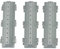 3 alette per tamburo Whirlpool per lavatrice Bauknecht Bosch Siemens Indesit 480110100104