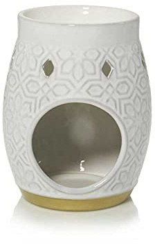 Yankee Candle Duftlampe Melt Warmer Addison Patterned Keramik, Größe: ca. 14.2cm x 12.8cm x 12.8cm, 5901615754