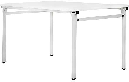 STIER Klapptisch 1200x800x720mm in lichtgrau mit weißer Tischplatte, sehr robust und vielseitig einsetzbar, ideal für Büro- und Geschäftsausstattung, Office Desk in unterschiedlichen Größen,