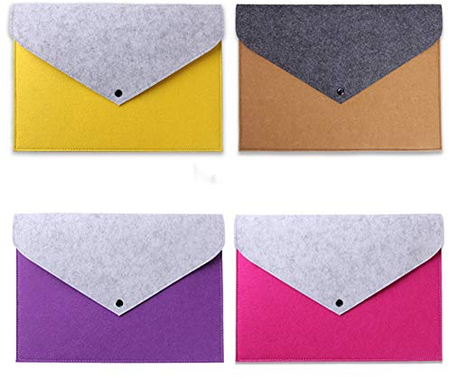 4Pcs Filzordner Ordner Erweitern A4 Paper Organizer Dokumententragetasche Tragbare Umschlaghandtasche