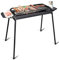 SPSUPE Tragbarer Grill, Holzkohlegrill mit Antihaftbeschichtung, Schwarz
