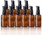 Leer Glasflaschen Braun,5 Stück 50ml Nachfüllbare Glasflaschen Lotionspender Braunglas Flasche mit pumpe Ätherisches Öle Flaschen Reise Flaschen Creme Lotion Flasche Pumpflasche