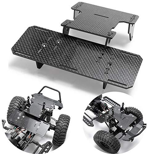 MOHERO Carbon Fiber RC Battery Tray Front Battery Holder Chassis Battery Mount for 1/10 Axial SCX10 RC Model Crawler Car Refit Parts