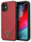 Guess Case Collection Saffiano Vertical Stitch Compatible with iPhone 12 Mini Red
