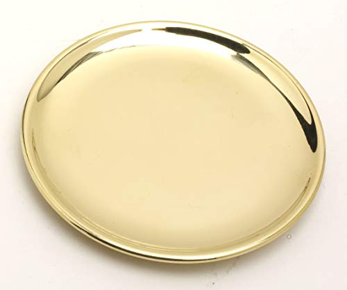 Kerzenteller Osterkerzen, Dekoteller Messing Gold poliert Ø 12 cm