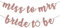 Glitter 2 Pack “Bride to be” and “Miss to Mrs” Bachelorette Party Favors - Bridal Shower Supplies - Wedding Shower Decorations