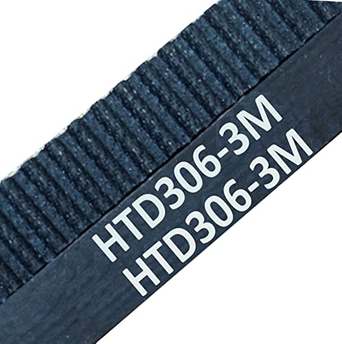 AXWERB Prämie 5 Stück 306. -Htd3m-1. 1mm Zeitgurte, Länge 306mm Breite 11mm Neigung 3mm Neoprengummi HTD 3M STD S3M