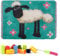 ROCKY&CHAO Knüpfhaken-Set für Erwachsene, Schaf, 50 x 38 cm, DIY-Knüpfhaken-Set für Schaf, Teppich, Teppichherstellung, Kreuzstich, Stickset, Handarbeit, Bastelteppich für Heimdekoration