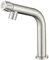 Robinet d'évier de salle de bain avec interrupteur rotatif à une poignée - Robinet d'eau froide pour salle de bain, baignoire sur pieds et jardin extérieur - Acier inoxydable