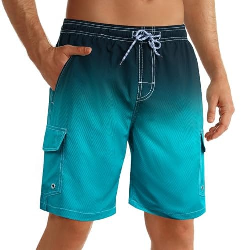 ELETOP Badehose Herren Schnelltrocknend Badeshorts für Männer Boardshorts Surfen Strandhose Schwimmhose mit Meshfutter Verstellbarem Tunnelzug