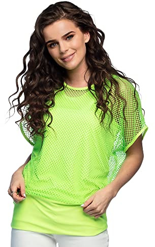 Boland - Fischnetz Top, Größe M - L, Shirt, sexy Oberteil für Damen für Disco oder Party, Kostüm, Karneval, Mottoparty