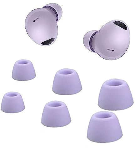 Adhiper 3 Pairs Silicone Galaxy Buds 2 Pro Ear Tips Earbuds, Compatible with Samsung Galaxy Buds 2 Pro (S/M/L Purple)