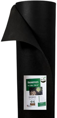 AMF Life Unkrautvlies, Gartenvlies - Anthrazit/Schwarz, 1m x 25m - 50g/m²