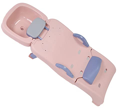 Kleinkind-Shampoonierstuhl, faltbarer Kinder-Haarwaschbad-Sitz, verstellbarer Kinder-Salonstuhl mit Shampoo-Becken und Kopfkissen, Kleinkind-Shampoonierstuhl für 1 bis 10 Jahre alt (Sakura-Rosa)