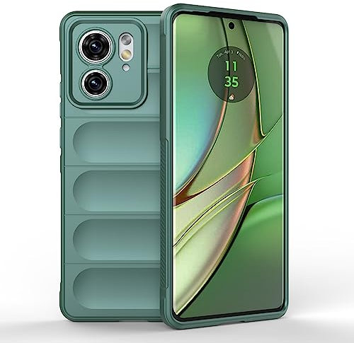 SEAHAI Coque pour Motorola Edge 40, [Conception D'airbag] Robuste Étui de Protection Complète du Corps, Housse Silicone Douce Antichoc Anti-Chute Case - Vert