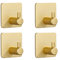 SZWLJ Klebehaken 4 Pack, Haken Selbstklebend, Handtuchhaken, 3M Garderobenhaken, für Handtuchhalter Ohne Bohren, Wandhaken, Küche Haken, Handtuchhalter Schwarz, Saugnapf Haken (Gold)