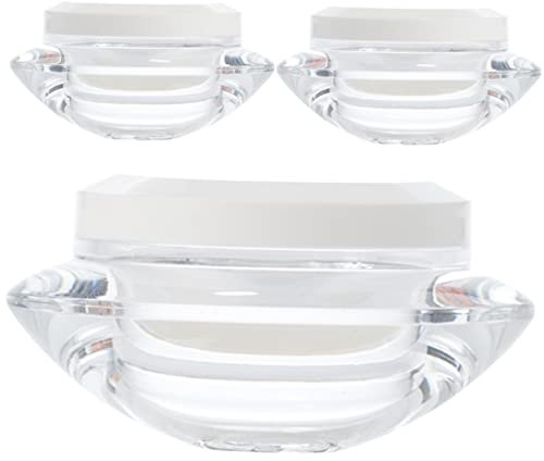 FRCOLOR 3st Sahneflasche Cremetiegel Mit Schraubdeckel Runde Blechdosen Aluminium Cremetiegel in Reisegröße Lotion Reiseglas Reisecreme Flasche Winzige Behälter Reisen Acryl Probe Pack