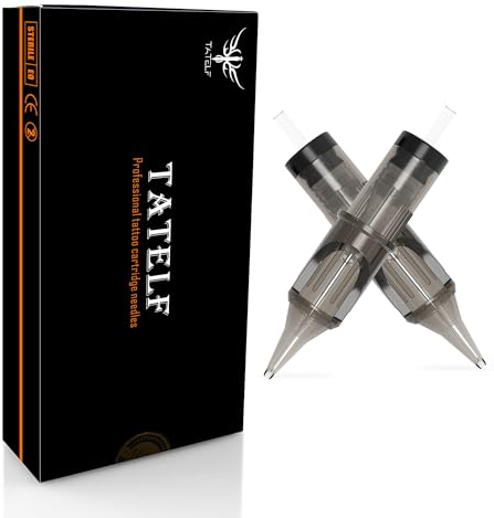 TATELF Tattoo Patronen Nadeln 20 Stück 1003RL Professionelle für Augenbrauen Lippen Sterilisierte Round Liner 316L Stahl Einweg Permanent Make-up