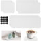 HEKOBAG 6Pcs Water Absorbent Diatomite Tray, 3Size Diatomaceous Earth Kitchen Soap Dish Fast Drying Stone Sink Tray Anti Slip Water Absorbing with Non-slip Mat for Hand Soaps,Plants,Toiletries (White)