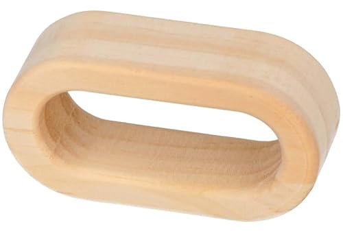 Artemio Serviettenringe aus Holz – oval – 3 x 6 cm – 6 Stück