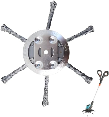 Rasentrimmer Fräskopf, Stahldraht Freischneider Trimmer Kopf, Gras Freischneider, Unkraut Drahtbürste für Garten Rasentrimmerkopf Rasenmäher Elektrowerkzeug (6 Köpfe)