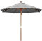 KXWOQ3ED Sombrilla Redonda para Patio, Negra Blanca a Rayas, 2.7m Sombrilla de Balcón para Exteriores, Tejido de Poliéster 8 Costillas, Sombrilla para Jardín Cubierta Piscina Trasero