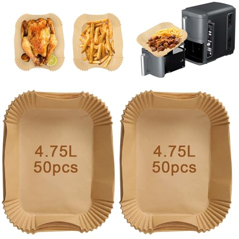 Baketron 100PCS Ninja Double Stack XL 9.5L Papier Cuisson Liners for SL400EU,Ninja Double Stack XL Accessoires Papier Sulfurisé Liners