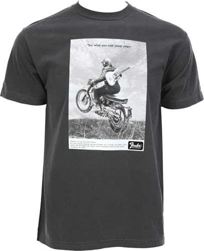 Fender Vintage Ad T-Shirt Motorradfahrer, L