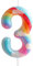 Kerzen zum 3. Geburtstag, Nummer 3, Rosa, Regenbogen, Geburtstagsparty, Wolke, Regenbogen-Thema, bezauberndes Design für Babys, Mädchen, Jungen, Geburtstag, Kuchendekoration, Abschlussfeier,