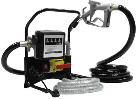 Bomba diésel eléctrica de 200 W, 220 V, con contador, bomba de transferencia de aceite de 45 l/min para diésel y queroseno