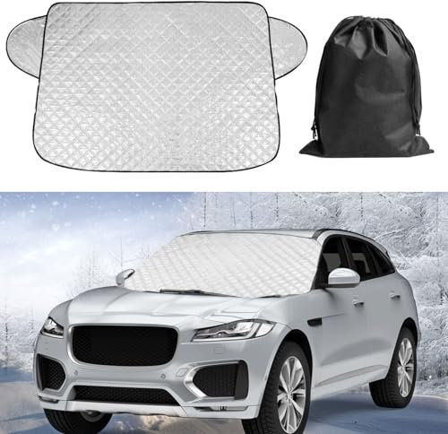 ZOCONE Frontscheibenabdeckung Auto Winter Windschutzscheibenabdeckung Auto Winterabdeckung für Frostschutz Sonnenschutz Frontscheibe Auto für Sommer Eisschutzfolien Scheibenabdeckung 150 x 100cm