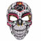 Gruselige Maske mit Totenkopf-Aufdruck, mexikanische Tag der Toten-Maske, Halloween-Kostümmaske, Halloween-Maskenball-Kostümzubehör