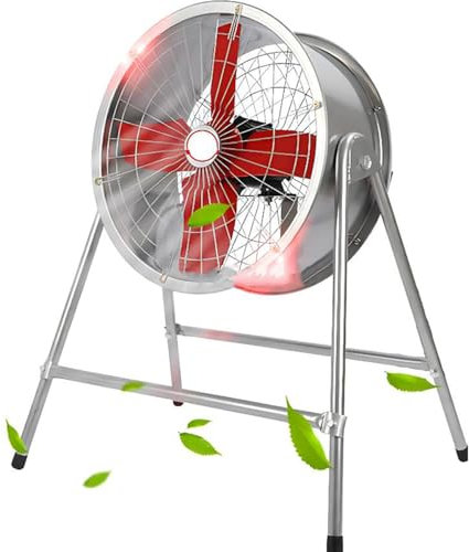 ICEMOB Ventilador Industrial 1400R/Minuto,Ventilador Extractor De Aire con Interruptor,Inicio con Un Solo Botón,Ajuste Libre,para Fábrica, Taller Cría Rejillas Dextractor,500mm