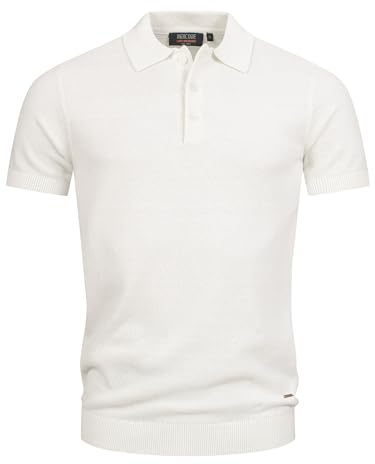 Indicode Herren INVorm Poloshirt Feinstrick-Herrenshirt aus Baumwollmix | Klassisches Feinstrick-Poloshirt mit Rippstricksaum, Herrenpoloshirt, Herrenshirt, Baumwollshirt, Freizeitshirt für Männer