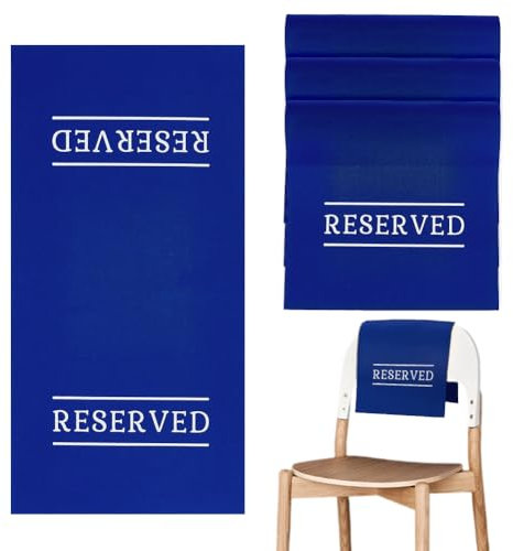 AHANDMAKER Schild „Reservierte Sitzplätze“ Platzhalter Für Sitzplätze Stuhlschilder Für Hochzeiten Partys Feiern Empfänge Kirche Oder Veranstaltungen (Blau 4 Stück)