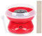 Holdfiturn Candy Floss Machine Professional Automatic Candy Floss Maker Machine Round Cotton Sugar Machine Kit for Birthday Parties Children's Day Christmas Day and Wedding Party (Red)
