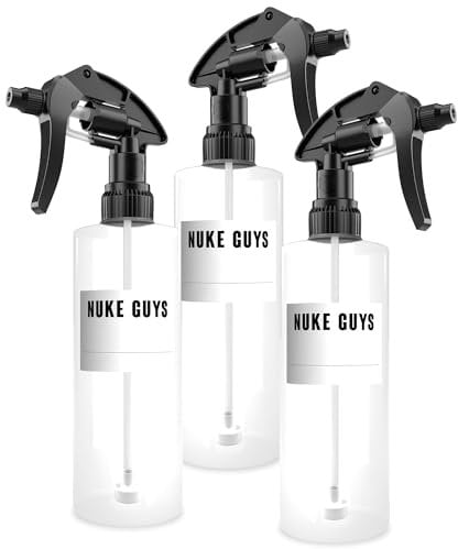 Nuke Guys 3x Sprühflasche 500ml zum Befüllen mit hochwertigem Canyon Sprühkopf | Leere Zerstäuber Sprühflaschen geeignet für Wasser - Reinigungsmittel - Desinfektionsmittel - Putzmittel