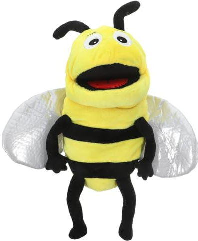 CLISPEED PlüSch-Bienen-Handpuppe FüR Kinder Interaktives Handpuppenspielzeug PäDagogische Tierhandpuppe Zum GeschichtenerzäHlen Und Rollenspiel
