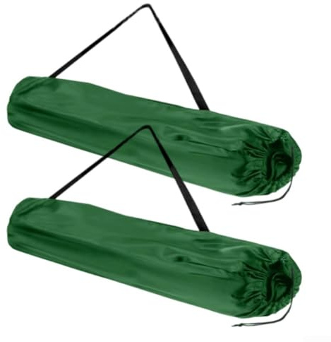 YJDOORPLAY Camping Folding Chair Storage Bag Set of 2 With Shoulder Strap Drawstring for Outdoor Beach Umbrella Fishing Rod Yoga Mat Tripod 36.22 x 9.84 Inches Waterproof Portable Carry Case(green)