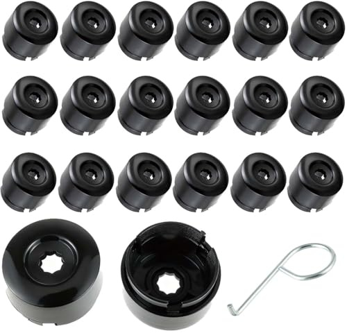 CDDCWZ Radmutterkappen 19mm,vw Radmutterkappen,Schraubenabdeckung,20Pcs | Auto Radkappen für Autos mit Entfernungswerkzeugsatz, Diebstahlschutz Radmutterkappen für T5 T6 2003-2020