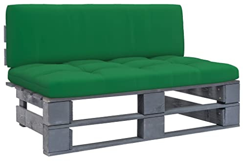 XHNIFBN Outdoor Lounge Sofa 110x65x55 cm Paletten Couch aus imprägniertem Kiefernholz mit Polyester-Kissen für Garten Terrasse Balkon