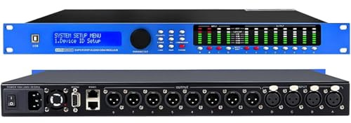 Professional Digital Audio Processor - 4-In/8-Out with LCD Backlight, 96kHz Sampling Rate, 31-Band Equalizer for Live Performances and Recording Studios