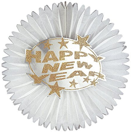 Silvesterdekoration Rosette Happy New Year
