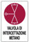 Cartello in alluminio bianco cm 30X20 Valvola di intercettazione metano