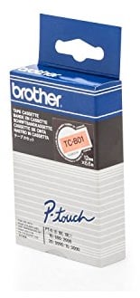 Brother TCB01 Schriftbandkassetten 12mm signal orange/schwarz