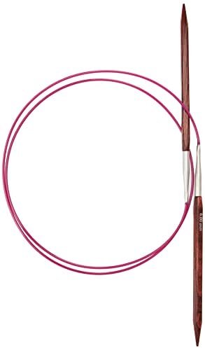 KnitPro Rundstricknadel Cubics Quadratisch 6,00 mm 100 cm, Palisander, Sortiert, 6 mm
