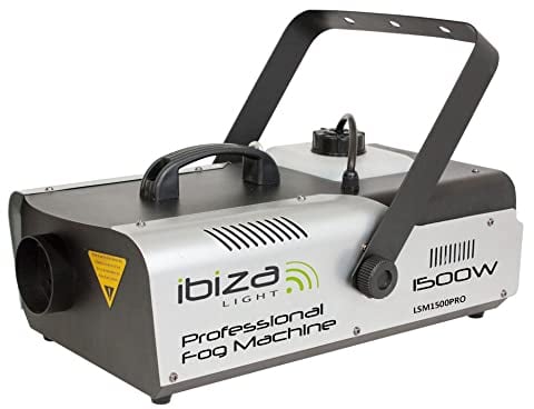 Ibiza - LSM1500PRO - Machine à fumée professionnelle de 1500W programmable en DMX et télécommande - Noir